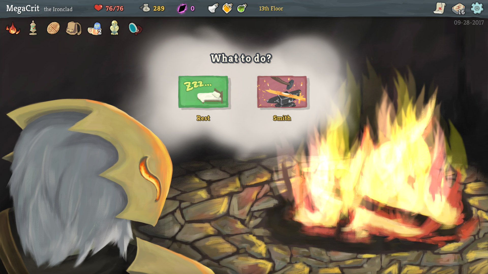 Rest or Smith? Slay the Spire Screenshot