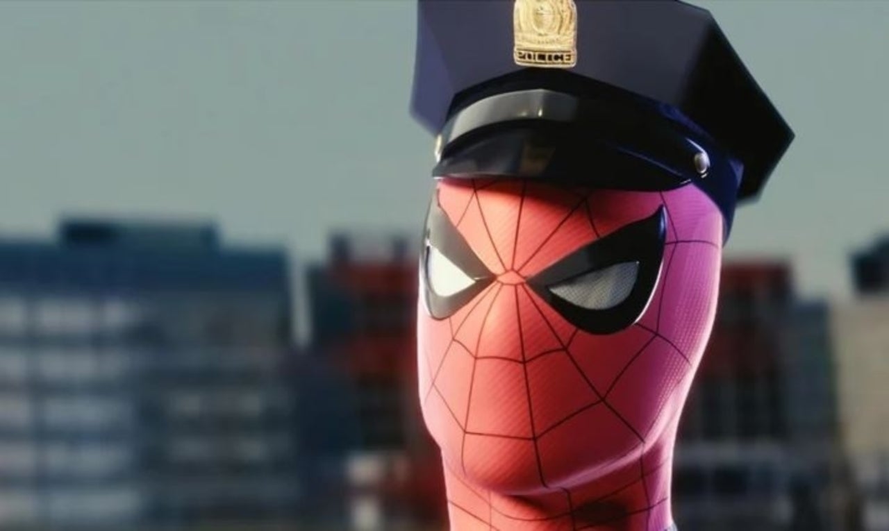 Spider-Man in a police hat