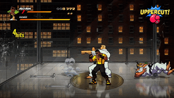 gif of a streets of rage character flipping an enemy and kicking another for a 10 hit combo