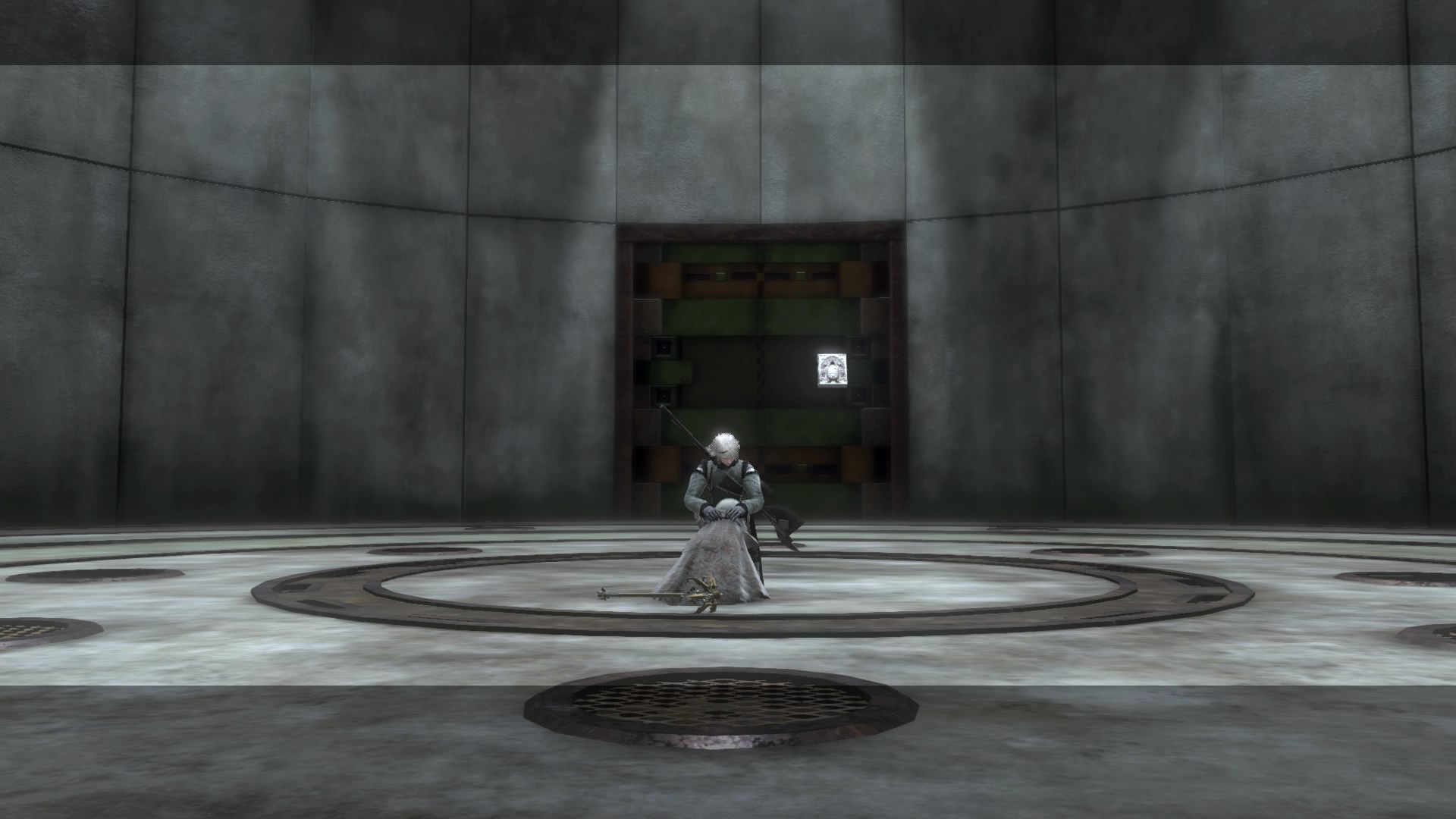 Emil kneeling in front of someone crying