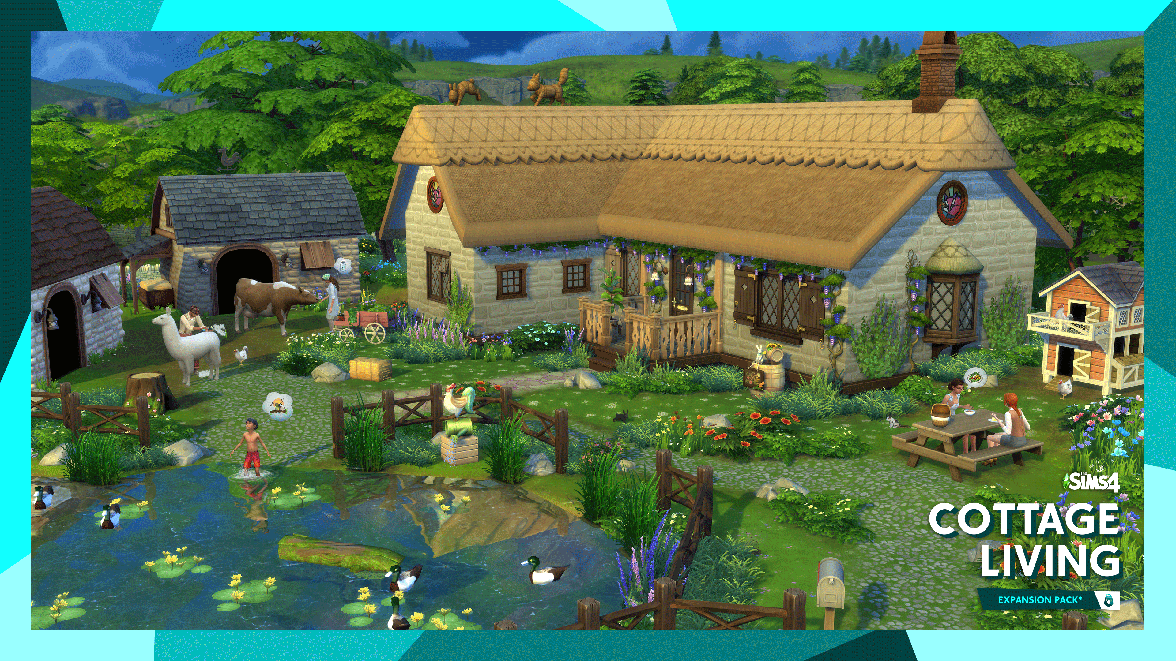 A screenshot of one of the cottages in Sims 4 Cottage Life