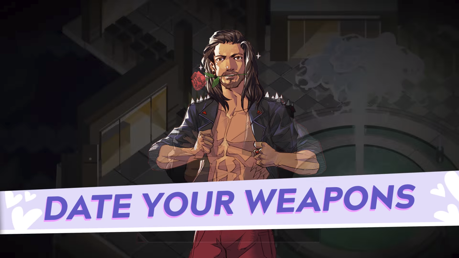 A picture of the talwar character Sunder with a banner that says date your weapons