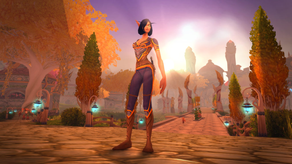 Screenshot of a female character from the WoW Classic update