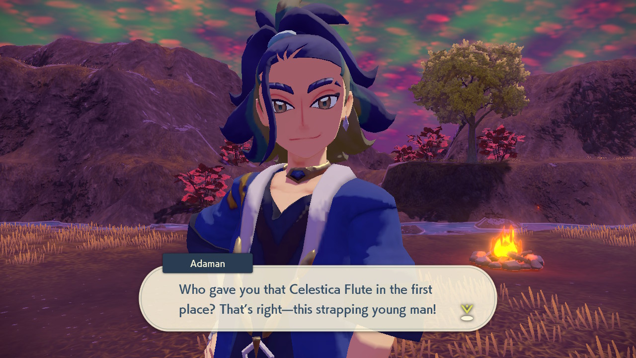 A screenshot of Adaman saying "Who gave you that Celestia flute in the first place? That's right- this strapping young man!