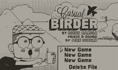 The title screen for Casual Birder