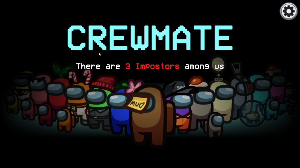 Crewmate and imposters screen from Among Us