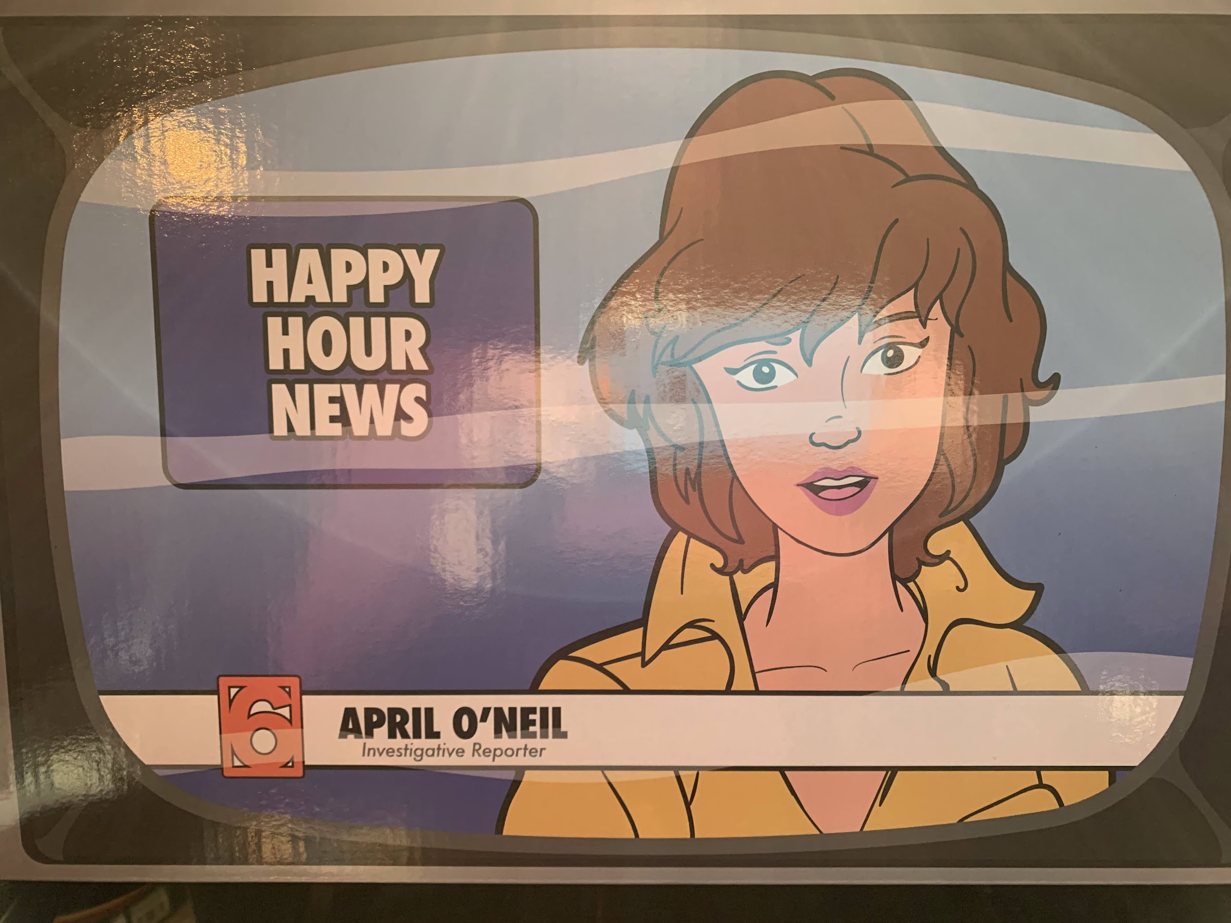 Screenshot of April O'Neil from TMNT on the Channel 6 News