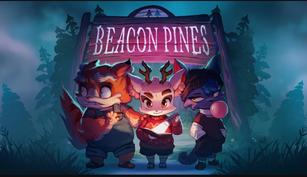 Beacon Pines cover image with Rollo, Luka, and Beck from left to right