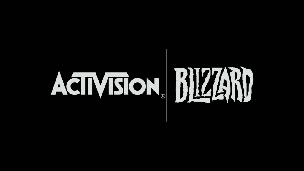 Activision Blizzard logo on black background