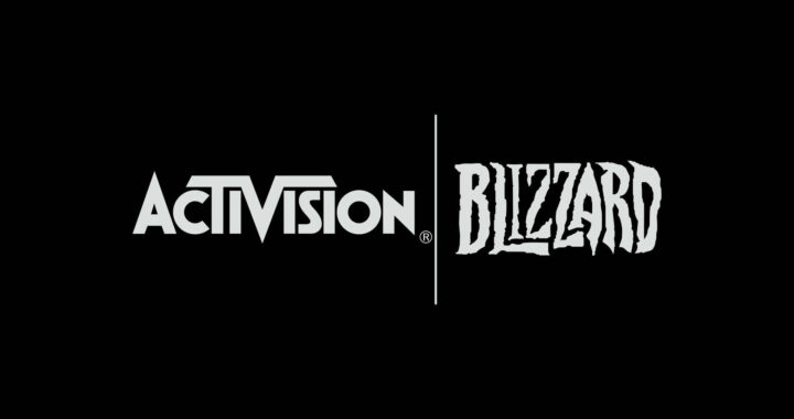 Activision Blizzard logo on black background