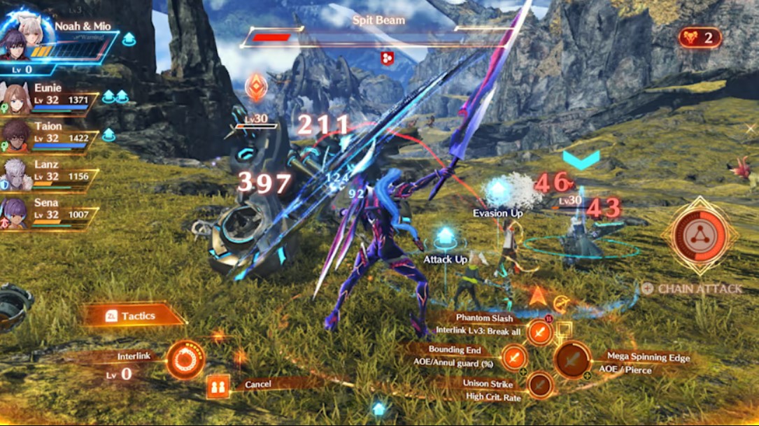 Xenoblade Chronicles 3 combat encounter screenshot