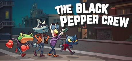 Black Pepper Crew cover art featuring a frog, a racoon, a chicken, and a black cat