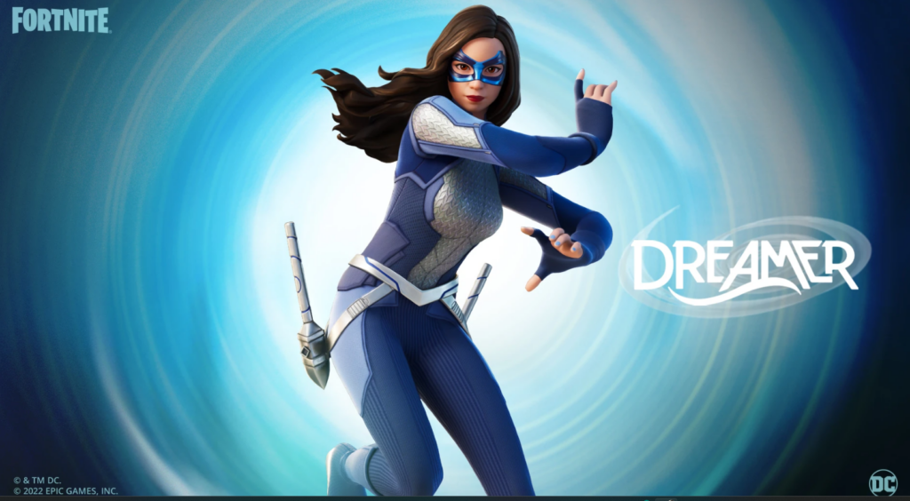 Screenshot of the Dreamer skin in Fortnite