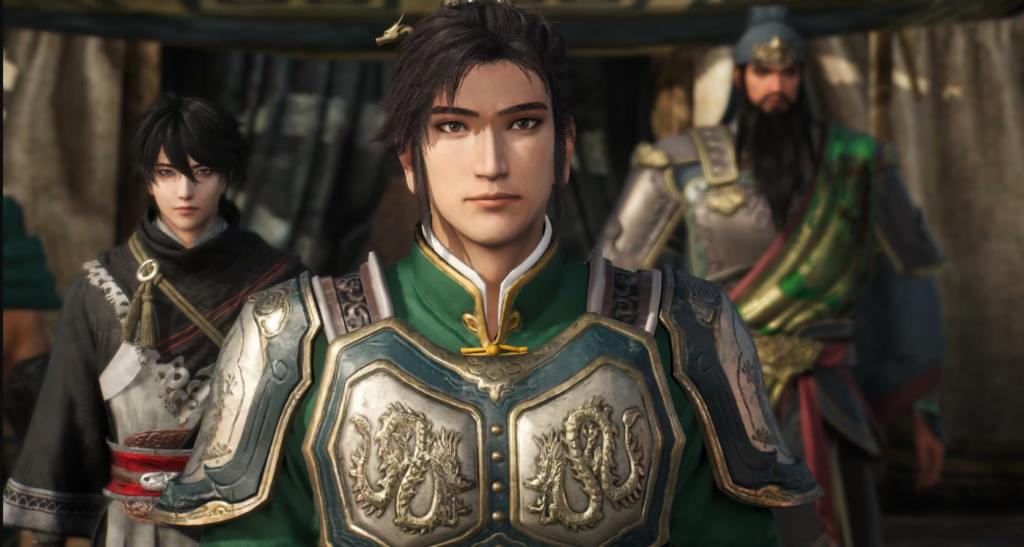 Dynasty Warriors Origins Screenshot of three of the main male characters